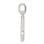 Sterling Silver White CZ Letter J Initial Pendant - Image 2