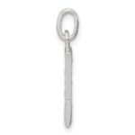 Sterling Silver White CZ Letter L Initial Pendant - Image 2