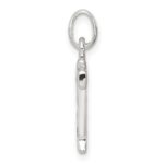 Sterling Silver White CZ Letter T Initial Pendant - Image 2