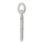 Sterling Silver White CZ Letter V Initial Pendant - Image 2