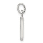 Sterling Silver White CZ Letter W Initial Pendant - Image 2
