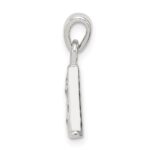 Sterling Silver CZ Letter A Initial Pendant - Image 2