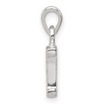 Sterling Silver CZ Letter I Initial Pendant - Image 2