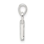 Sterling Silver CZ Letter M Initial Pendant - Image 2