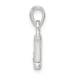 Sterling Silver CZ Letter N Initial Pendant - Image 2