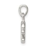 Sterling Silver CZ Letter R Initial Pendant - Image 2