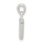 Sterling Silver CZ Letter W Initial Pendant - Image 2
