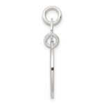 Sterling Silver Polished Circle Mom Charm - Image 2
