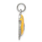 Sterling Silver Preciosa Crystal Enameled Yellow Baby Chick Charm - Image 2