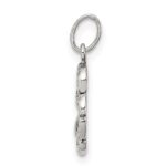 Sterling Silver Antiqued 4-Leaf Clover Charm - Image 2