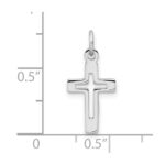 Sterling Silver Platinum-plated Cross Pendant - Image 4