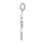 Sterling Silver Rhodium Plated Cross Pendant - Image 2