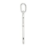 Sterling Silver Polished and Textured Cross Pendant - Image 2