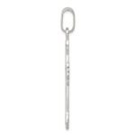 Sterling Silver Polished and Textured Cross Pendant - Image 2