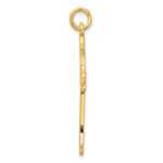 Sterling Silver Gold-tone Polished and D/C  Cross Pendant - Image 2