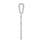 Sterling Silver Polished and Texture Center Finish Cross Pendant - Image 2