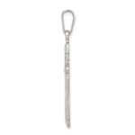 Sterling Silver Polished and Textured INRI Cross Pendant - Image 2