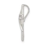 Sterling Silver Polished CZ Cross Pendant - Image 2