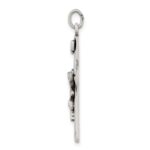 Sterling Silver Satin Antiqued Crucifix Pendant - Image 2