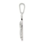 Sterling Silver Polished Crucifix Pendant - Image 2