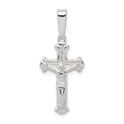 Sterling Silver Polished Crucifix Pendant