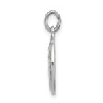 Sterling Silver Platinum-plated Polished Epoxy Miraculous Medal Pendant - Image 2