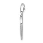 Sterling Silver Platinum-plated Large Heart with Mustard Seed Pendant - Image 2