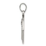Sterling Silver Polished Antique Finish Gemini Horoscope Zodiac Pendant - Image 2