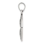 Sterling Silver Polished Antique Finish Pisces Horoscope Zodiac Pendant - Image 2