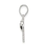 Sterling Silver Polished Enamel Love Soccer Pendant - Image 2