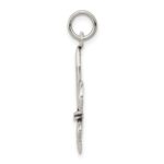Sterling Silver Antiqued Fleur De Lis Charm - Image 2