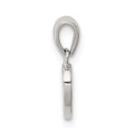 Sterling Silver Rhodium-plated Polished Heart Pendant - Image 2