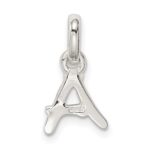 Sterling Silver Letter A with Enamel Pendant - Image 4
