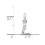 Sterling Silver Letter L with Enamel Pendant - Image 4