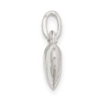 Sterling Silver Polished LOVE Reversible Puff Heart Charm - Image 2