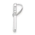 Sterling Silver Polished Diamond Cross Chain Slide - Image 2