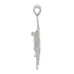 Sterling Silver Polished Large Caravaca INRI Crucifix Cross Pendant - Image 2
