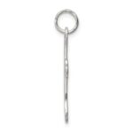 Sterling Silver Textured Diamond-cut Laser-Cut Cross Pendant - Image 2