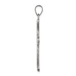 Sterling Silver Antiqued, Polished and Brushed Latin Cross Pendant - Image 2
