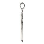 Sterling Silver Antiqued and Brushed Latin Cross Pendant - Image 2