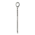 Sterling Silver Antiqued, Polished and Brushed Latin Cross Pendant - Image 2