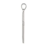 Sterling Silver Textured, Brushed and Polished Latin Cross Pendant - Image 2