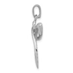 Sterling Silver Rhodium-plated Polished Trinity Celtic Pendant - Image 2