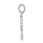Sterling Silver Rhodium-plated Polished Celtic Cross Pendant - Image 2