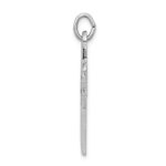 Sterling Silver Platinum-plated & Black Platinum Design Cross Pendant - Image 2