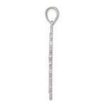 Sterling Silver Polished Outlined Cross Pendant - Image 2