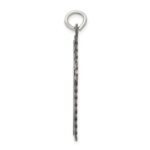 Sterling Silver Antiqued, Textured and Brushed Latin Cross Pendant - Image 2