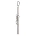Sterling Silver Polished Hollow Crucifix Pendant - Image 2