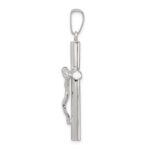 Sterling Silver Polished Hollow Crucifix Cross Pendant - Image 2