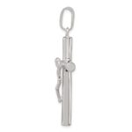 Sterling Silver Polished Hollow Crucifix Cross Pendant - Image 2